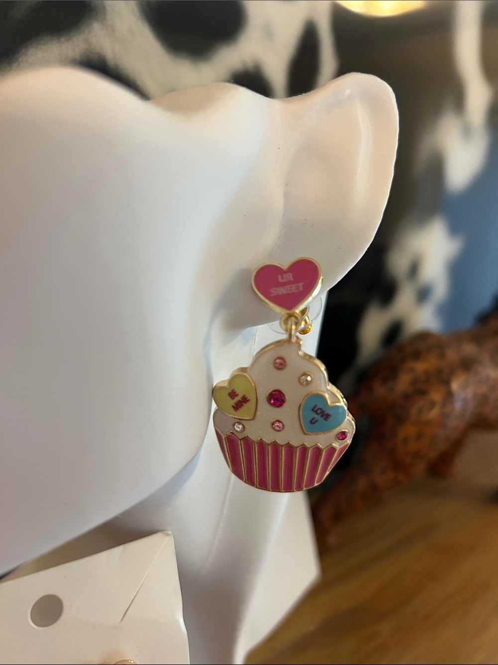 Pink Cupcake Drop Earrings (NWOT) - Picture 2 of 5